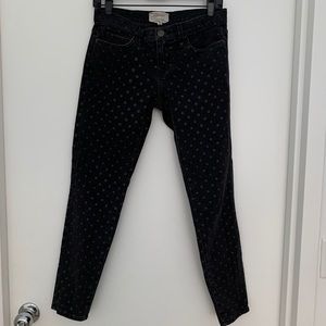 Current Elliott black and grey polka dot jeans